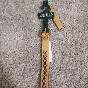 Large Ralph Lauren Gold Thin Belt